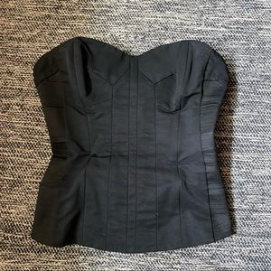 Vintage black corset zip up